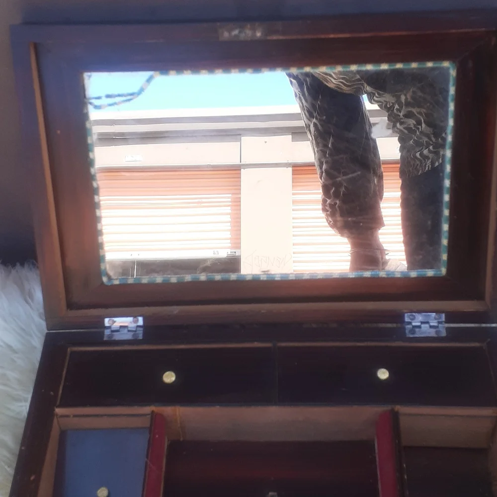 Vtg Wood Chest Antique MCM